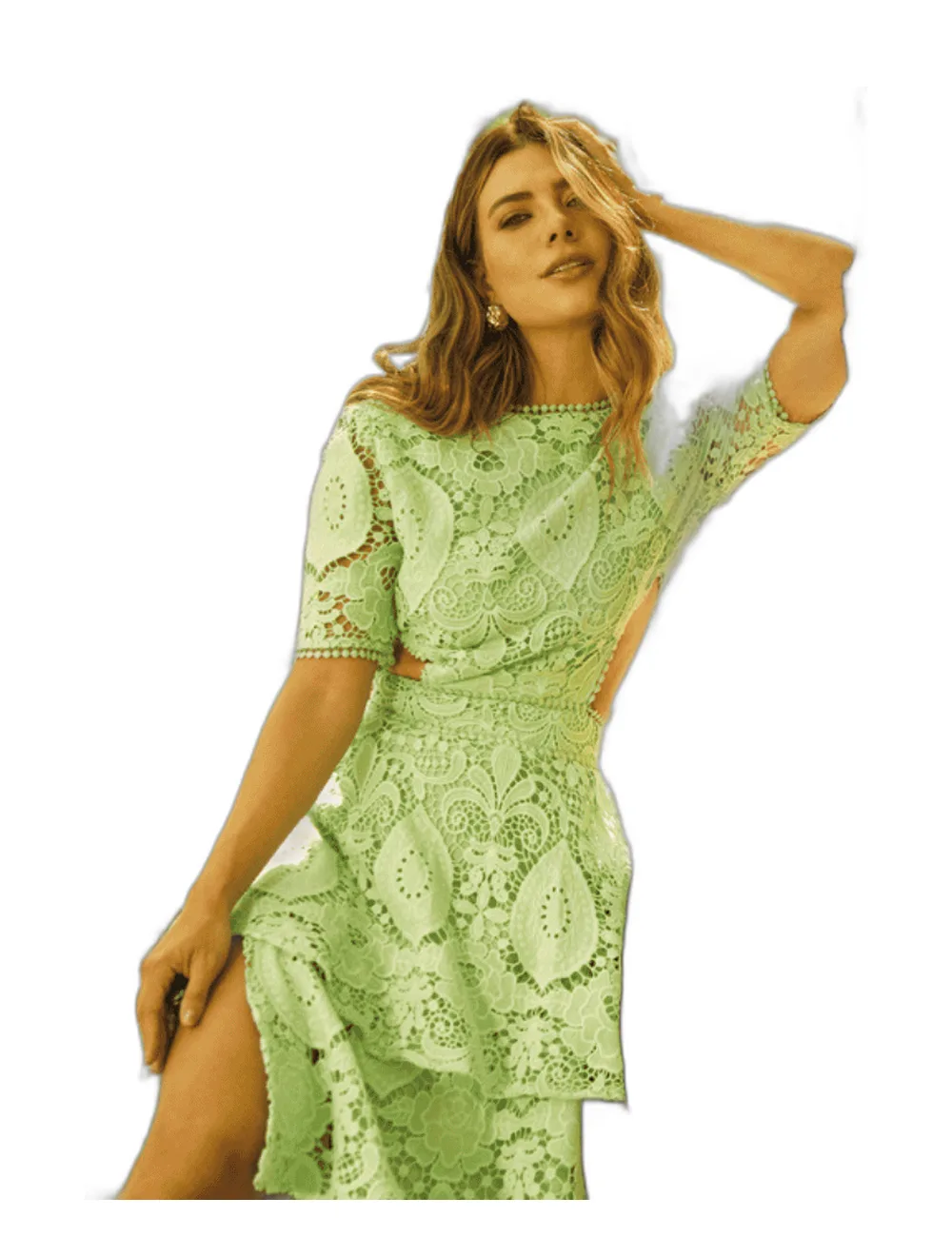Vestido Livia, na modelo