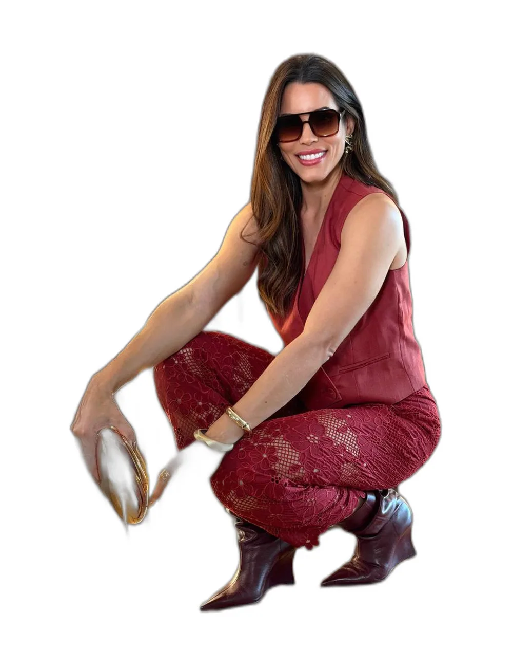 Calça Livia, na modelo